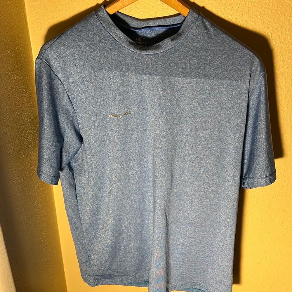 O’Neill Mens SS Hybrid Rash Guard UPF Protection Color Blue Size Medium